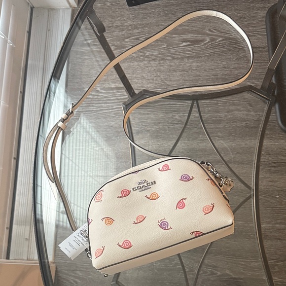NWT Coach snail print Madi crossbody cream white bag - Picture 1 of 9